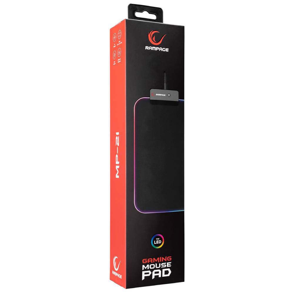 Rampage MP-21 Siyah RGB Gaming Mouse Pad