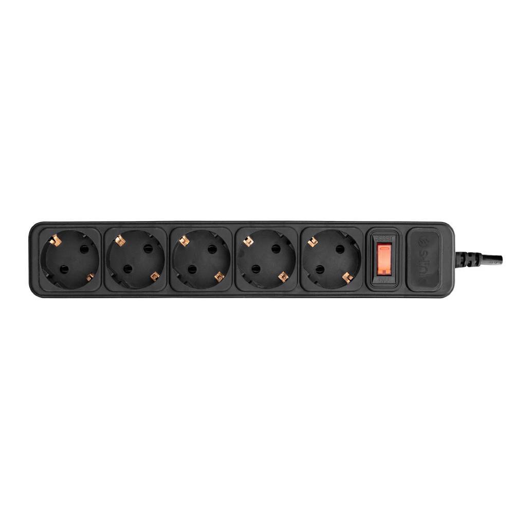 S-link SPG3-J-5 1.5m 306Joule 5Li Akim Kor. Siyah Priz