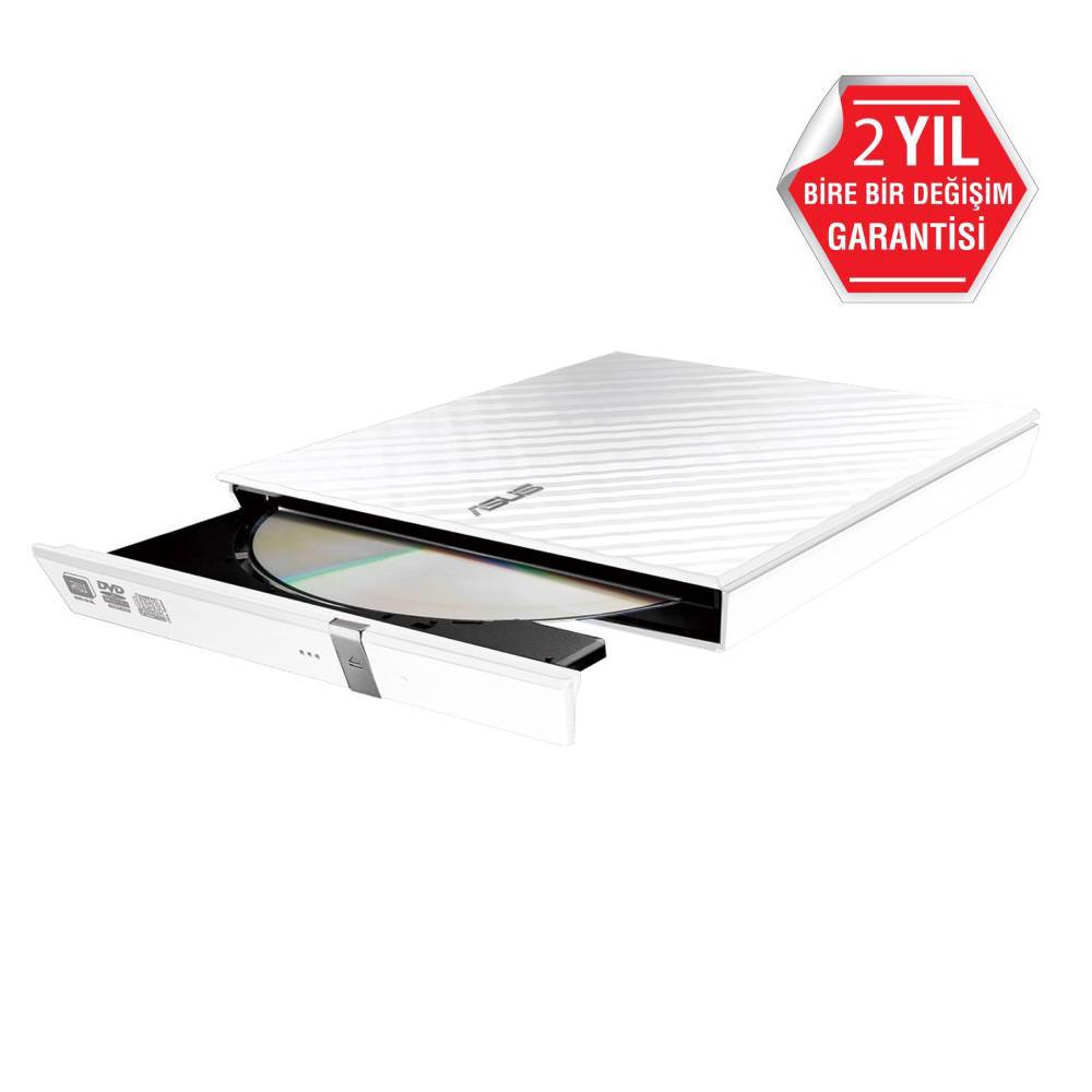ASUS SDRW-08D2S-U Lite 8X Harici Slim Beyaz DVD Yazıcı