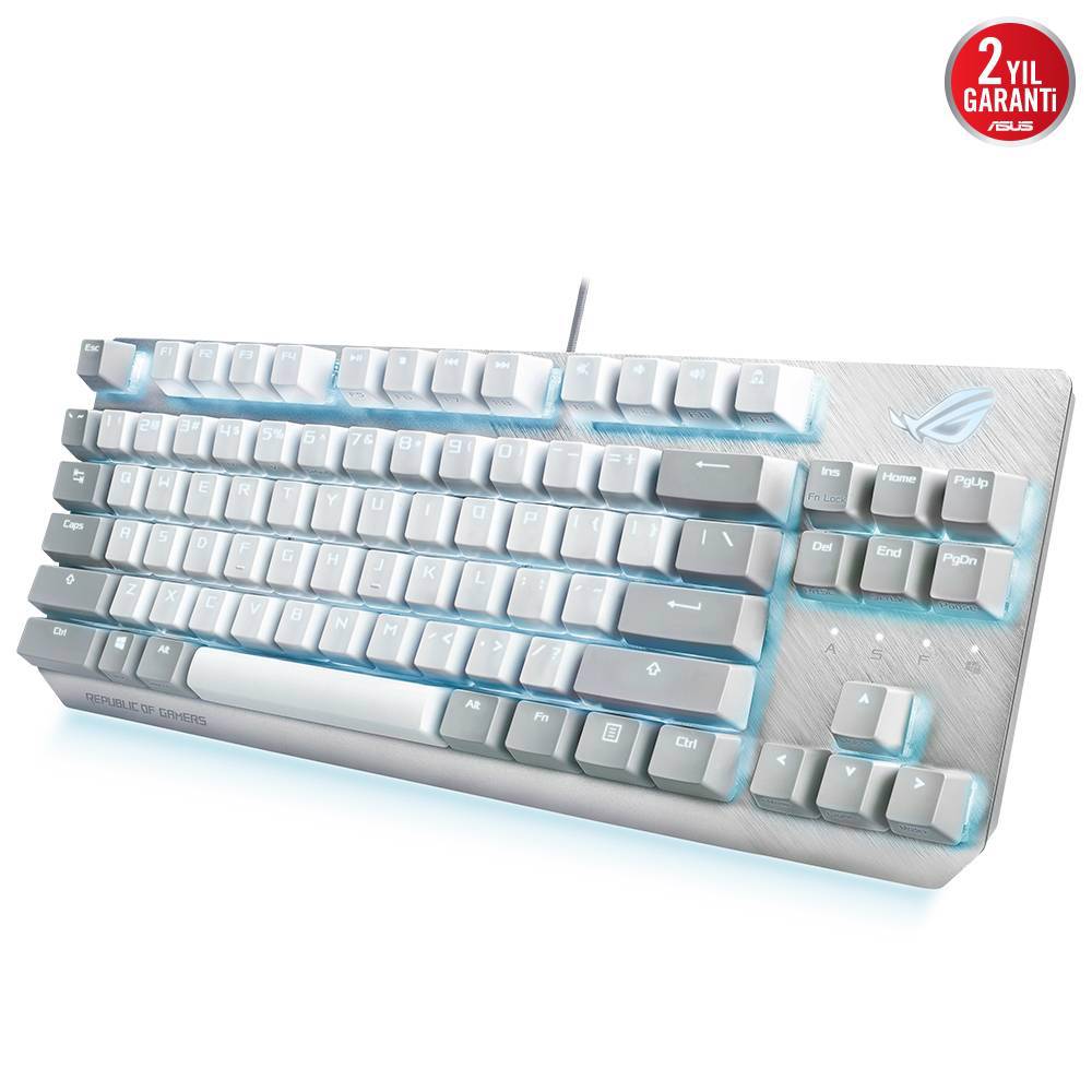 ASUS ROG STRIX SCOPE TKL ROG NX Red Beyaz RGB Mekanik Gaming Klavye