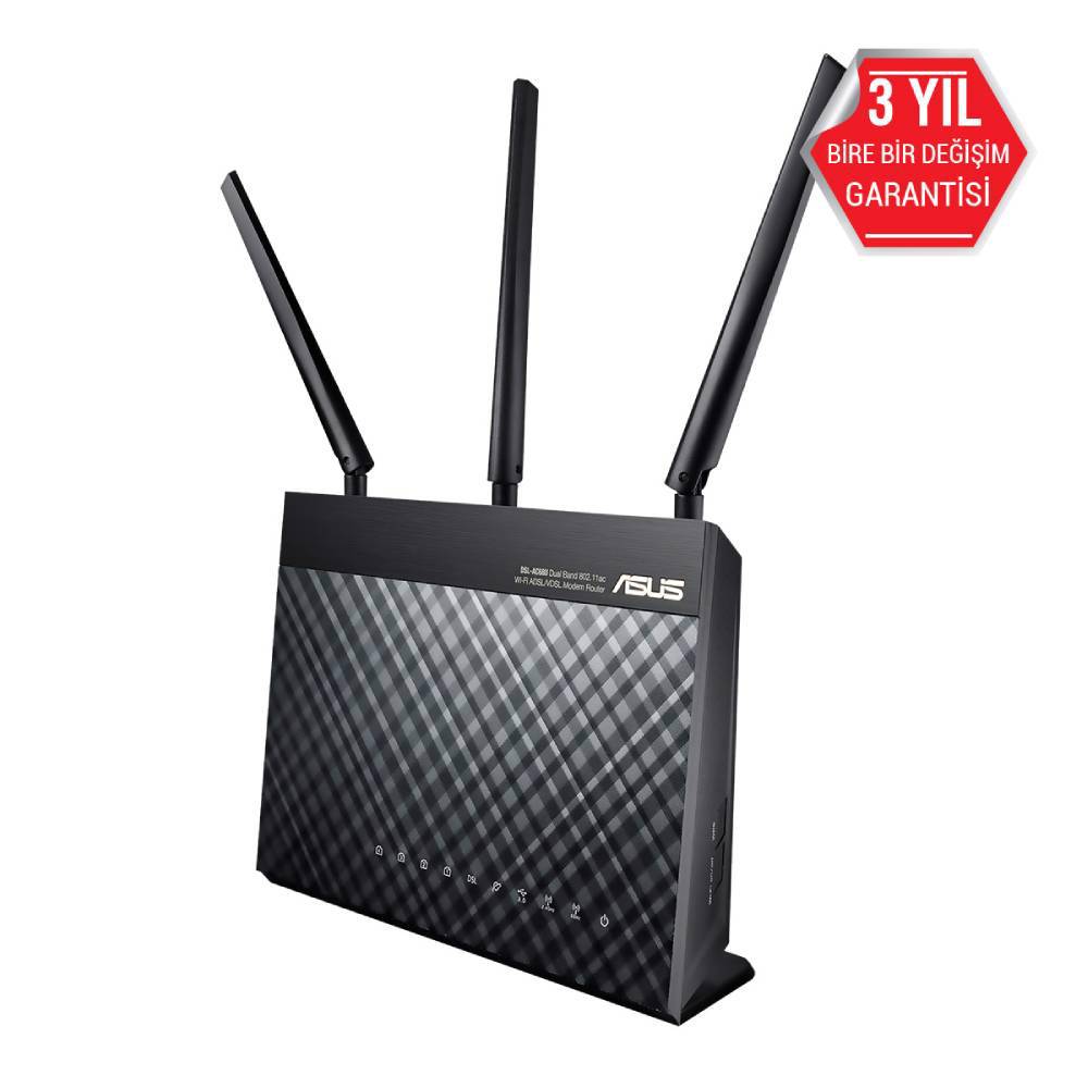 ASUS DSL-AC68U DualBand Ai Mesh Torrent Bulut DLNA 4G VPN ADSL VDSL Fiber Modem Router
