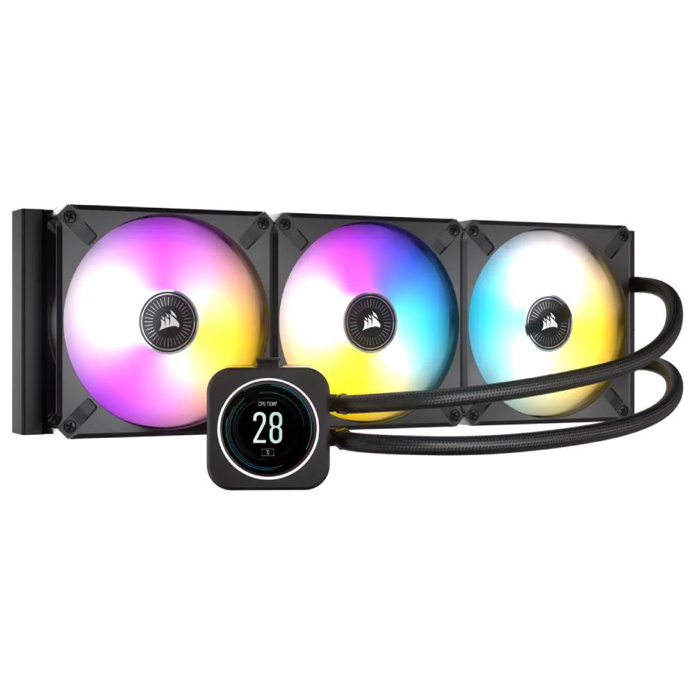 CORSAIR iCUE H170i ELITE IPS LCD RGB 420mm İşlemci Sıvı Soğutucu görsel 1