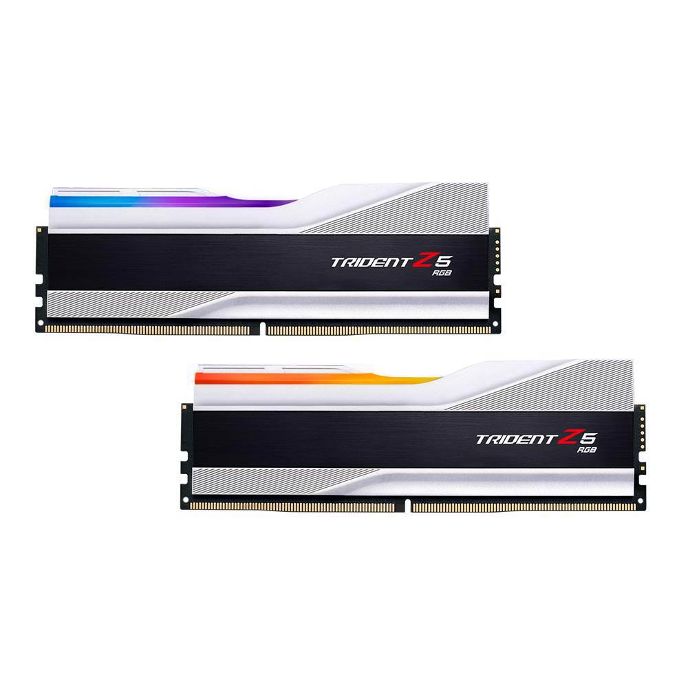 GSKILL 32GB (2x16GB) Trident Z5 7600Mhz CL36 DDR5 Silver Dual Kit Ram görsel 1
