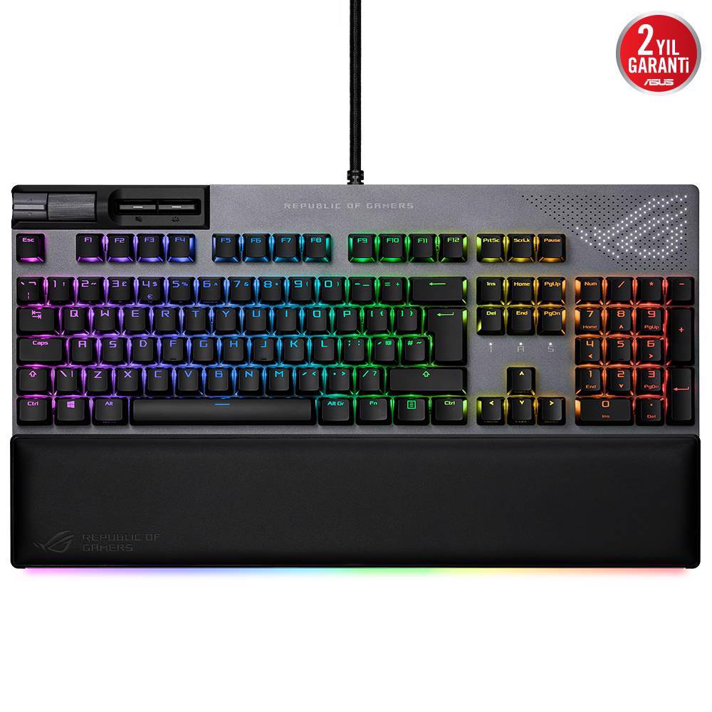ASUS ROG STRIX FLARE II Red Animate Hot Swappable Mekanik Gaming Klavye