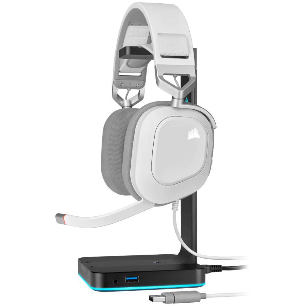 CORSAIR HS80 USB Dolby Audio RGB 7.1 Surround Beyaz Kablolu Gaming