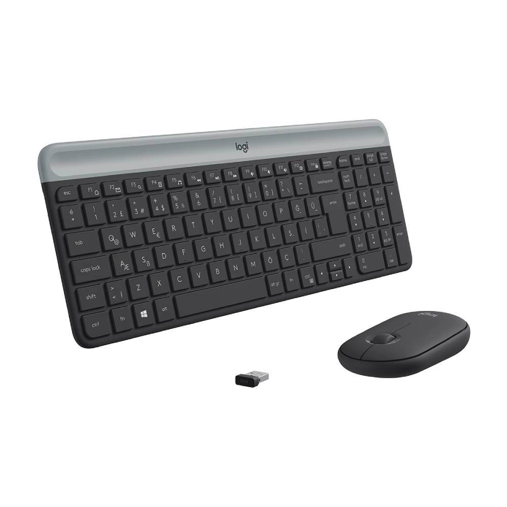 Logitech MK470 Siyah Türkçe Q Kablosuz Klavye Mouse Set