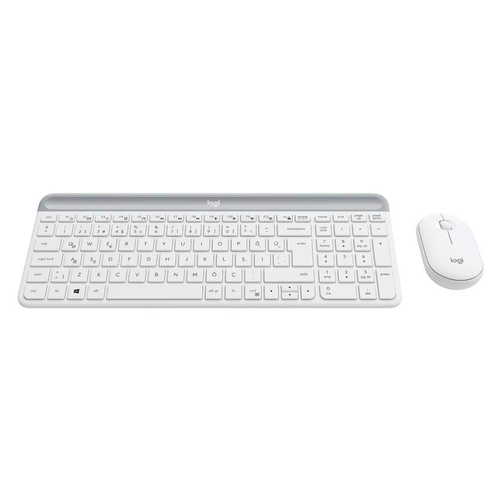 Logitech MK470 Beyaz Türkçe Q Kablosuz Klavye Mouse Set