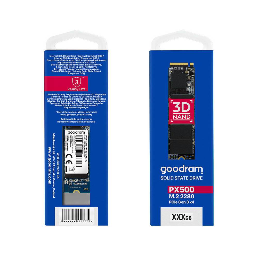 GOODRAM 1TB PX500 Gen3 M.2 NVMe SSD (2050MB Okuma / 1650MB Yazma)
