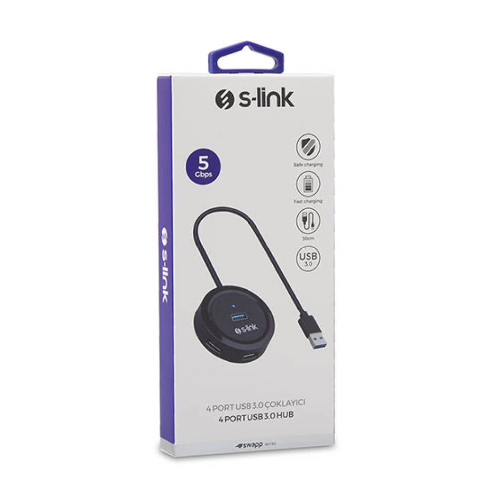 S-link Swapp SW-U300 4 Port Usb 3.0 Gri USB Çoklayıcı 