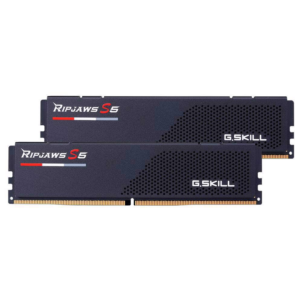 GSKILL 32GB (2x16GB) Ripjaws S5 6000MHz CL32 DDR5 Siyah Dual Kit Ram görsel 1