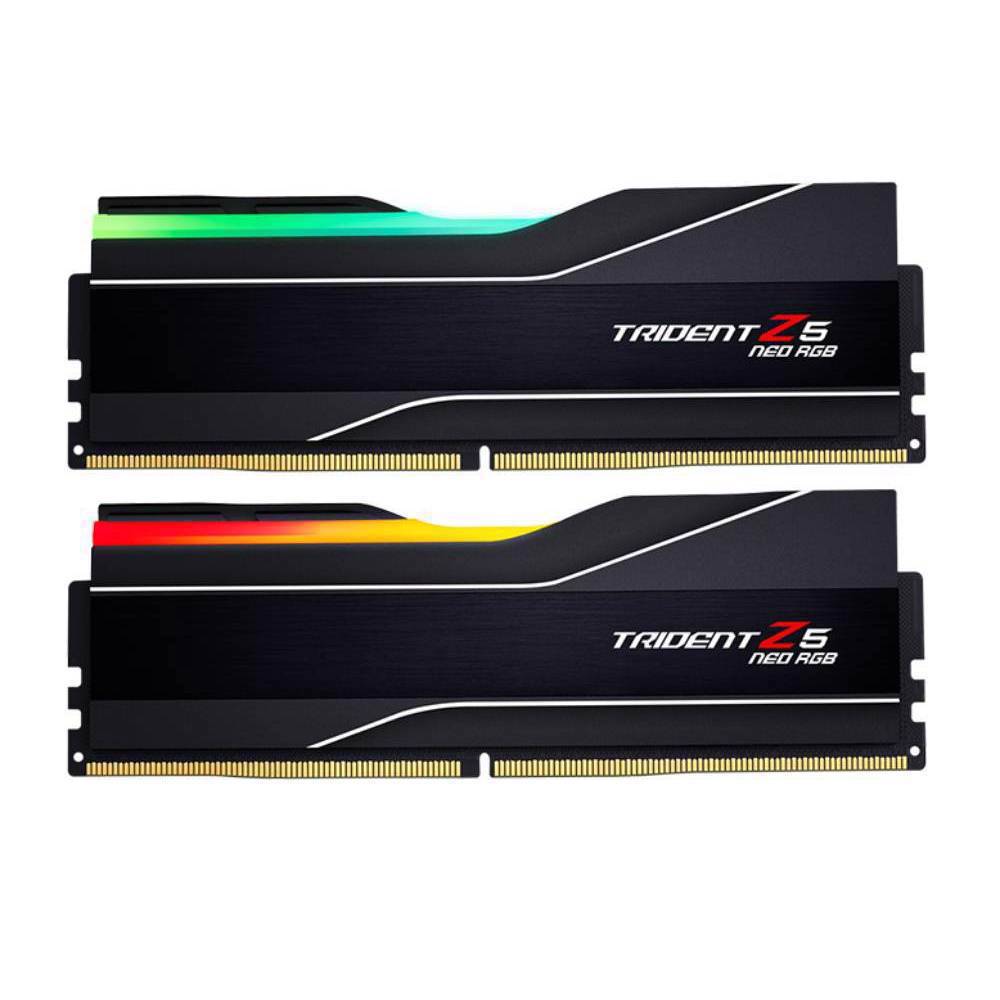GSKILL 32GB (2x16GB) Trident Z5 Neo RGB 5600MHz CL28 DDR5 AMD EXPO Siyah Dual Kit Ram görsel 1