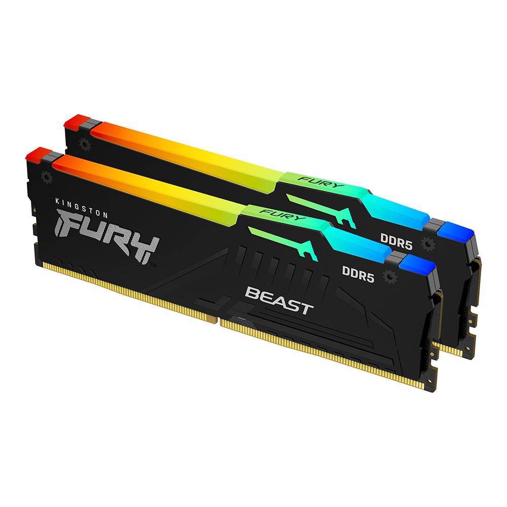 Kingston 32GB(2x16GB) FURY Beast RGB 6000Mhz CL36 DDR5 AMD EXPO Dual Kit Ram görsel 1