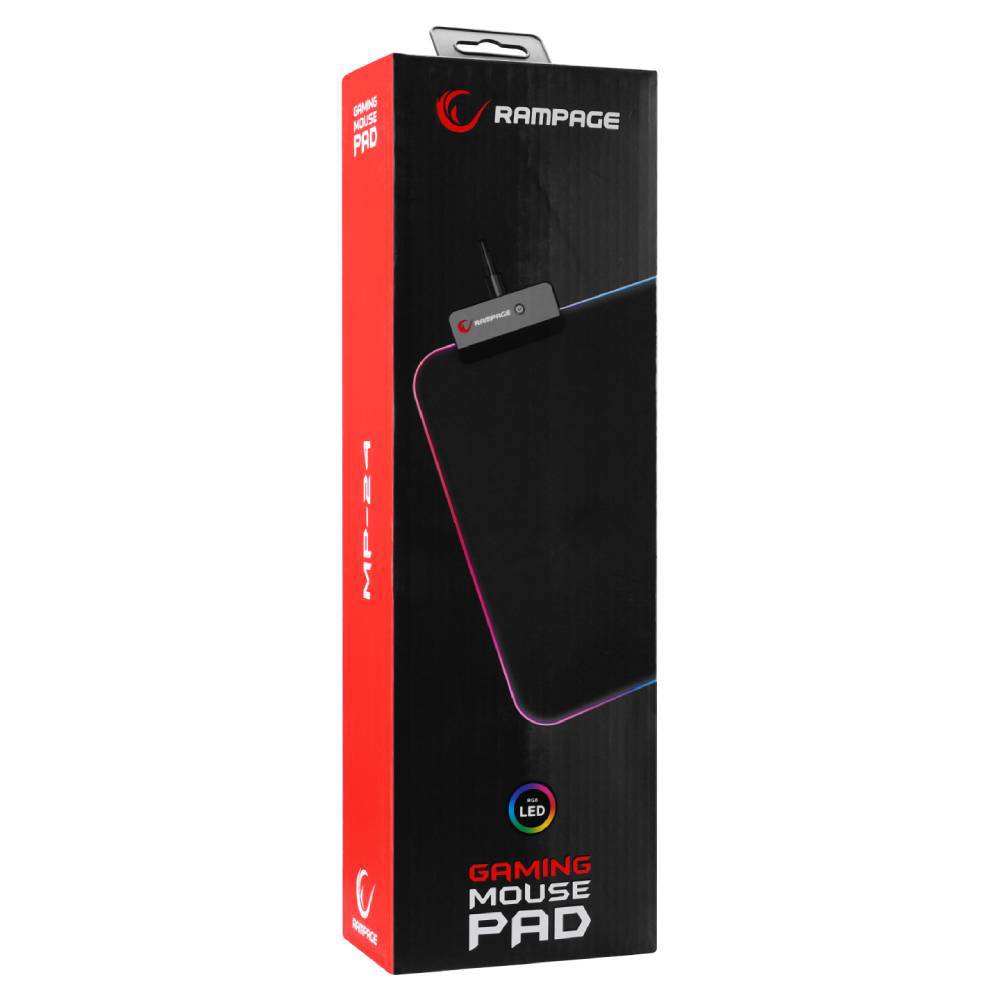 Rampage MP-24 BLITZ RGB XL Siyah RGB Ledli Gaming Mouse Pad