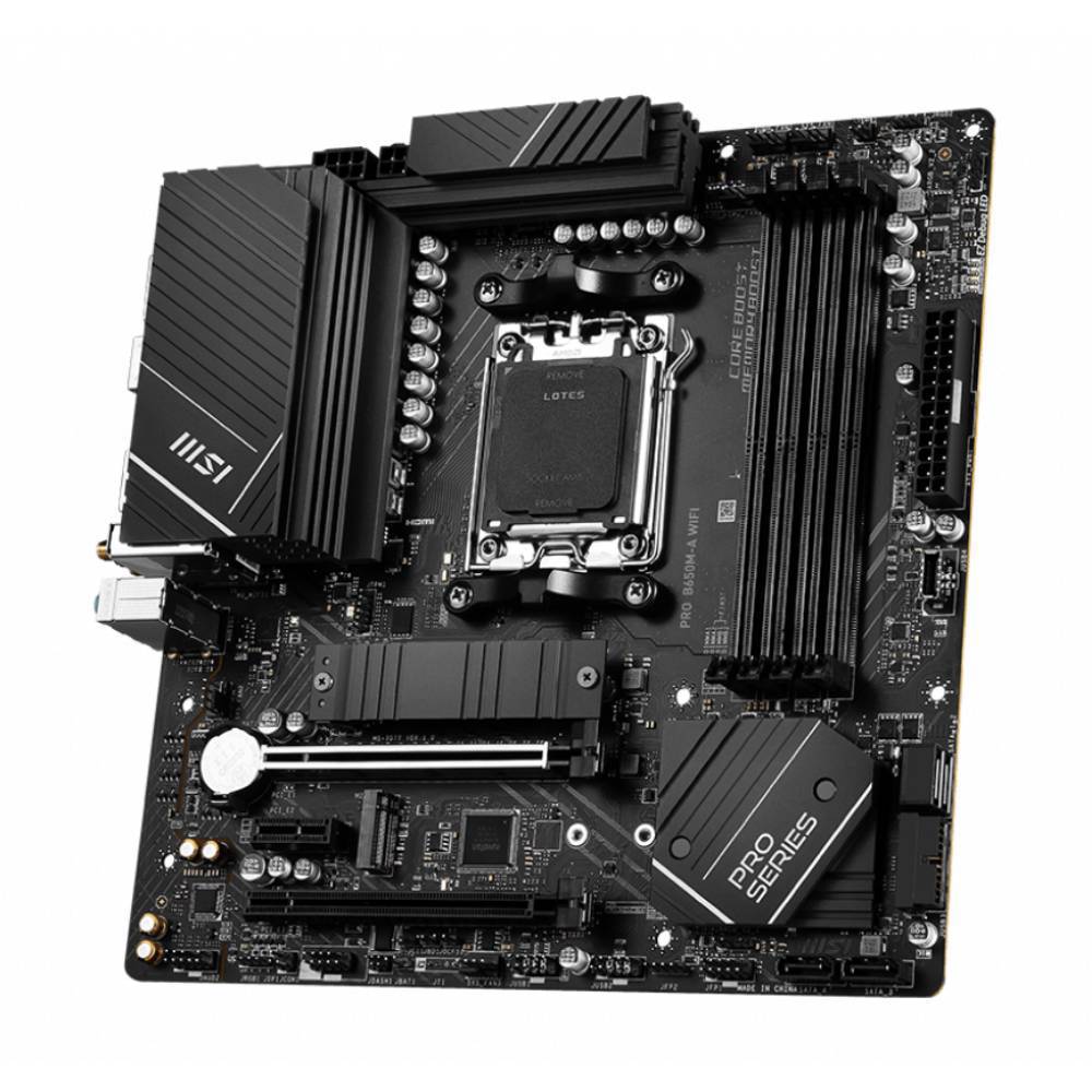 MSI PRO B650M-A WIFI 6400MHz(OC) DDR5 Soket AM5 HDMI DP M.2 USB 3.2 mATX Anakart