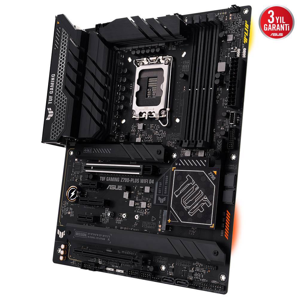 ASUS TUF GAMING Z790-PLUS WIFI D4 5333MHz(OC) DDR4 Soket 1700 M.2 HDMI DP ATX Anakart
