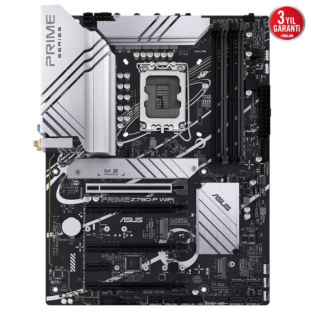 ASUS PRIME Z790-P WIFI 7200MHz(OC) DDR5 Soket 1700 M.2 HDMI DP ATX Anakart