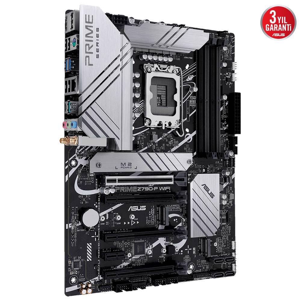 ASUS PRIME Z790-P WIFI 7200MHz(OC) DDR5 Soket 1700 M.2 HDMI DP ATX Anakart