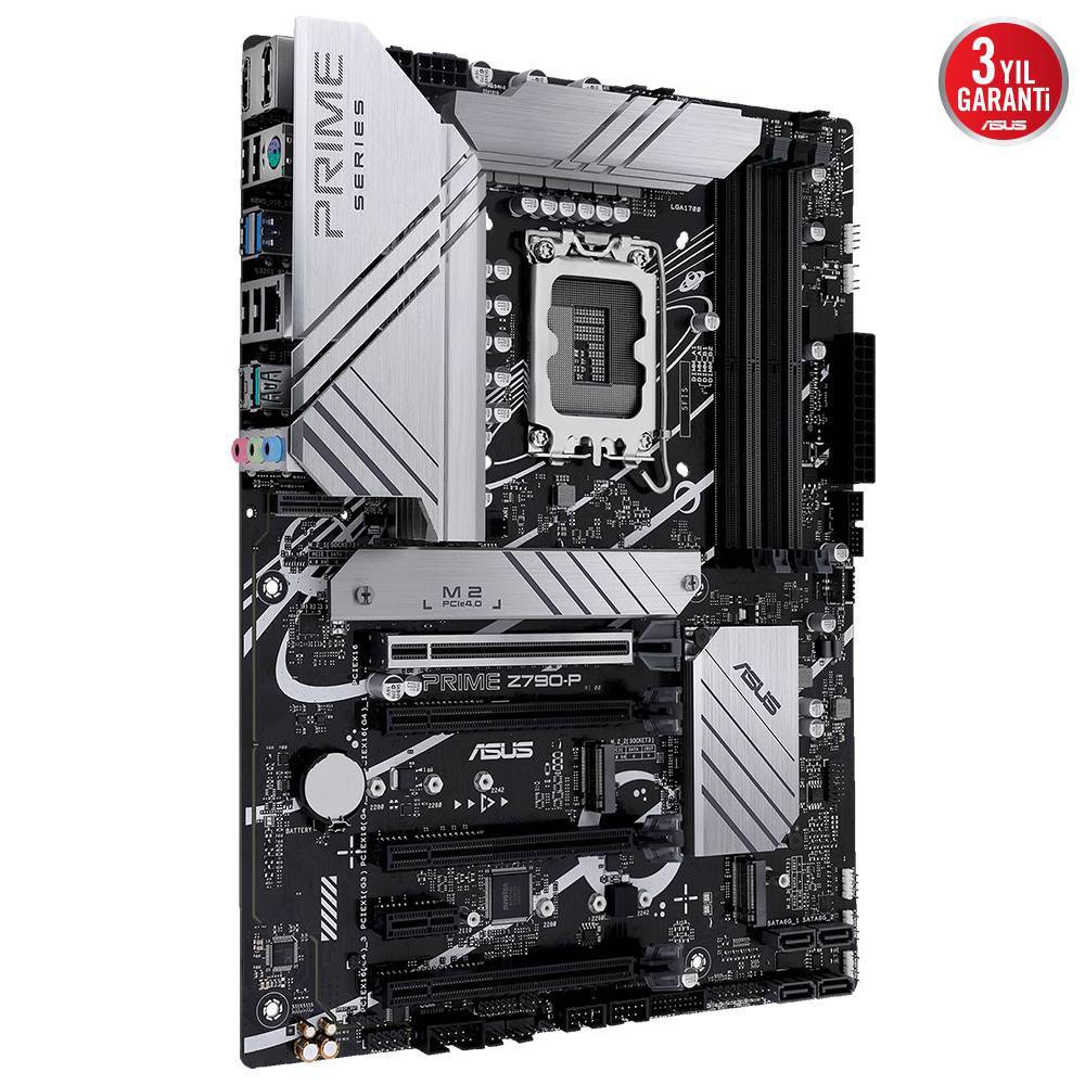 ASUS PRIME Z790-P 7200MHz(OC) DDR5 Soket 1700 M.2 HDMI DP ATX Anakart