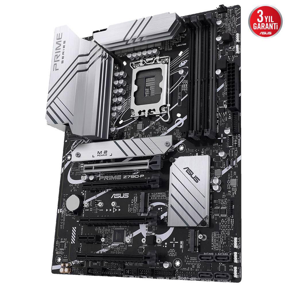 ASUS PRIME Z790-P 7200MHz(OC) DDR5 Soket 1700 M.2 HDMI DP ATX Anakart