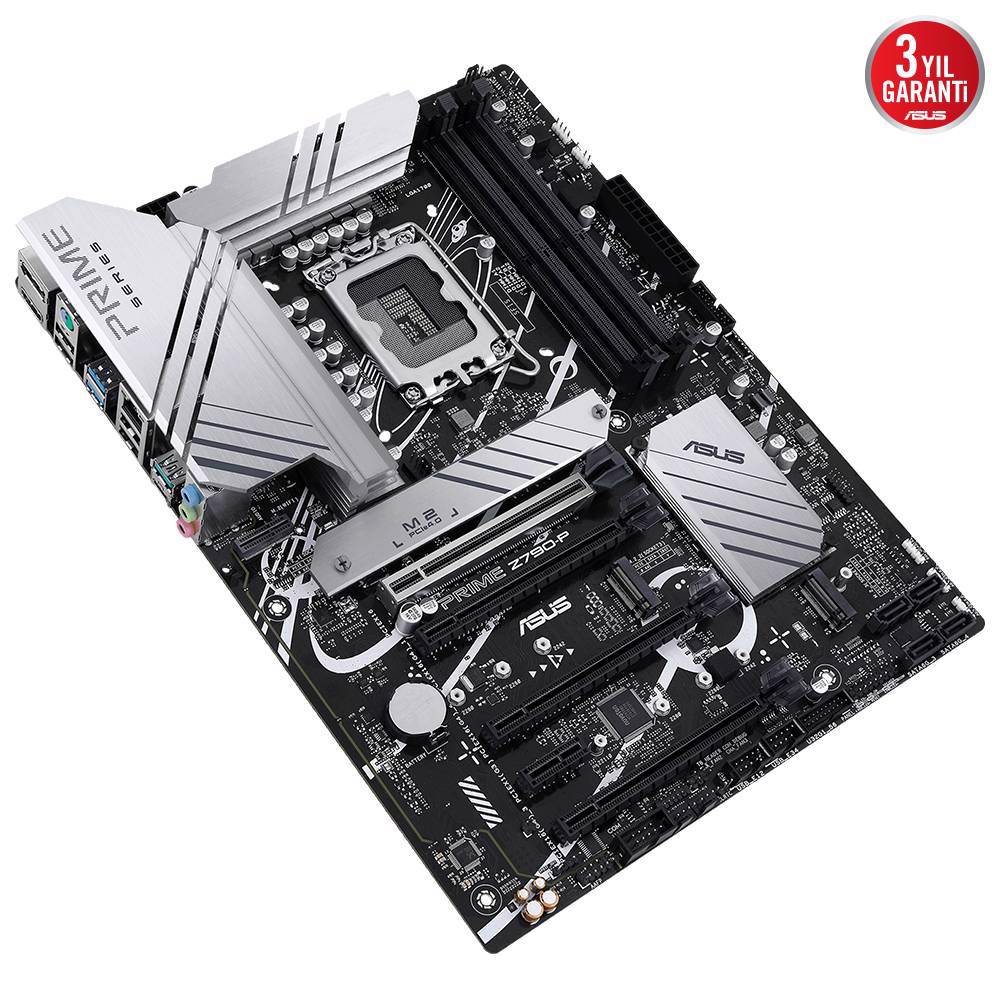 ASUS PRIME Z790-P 7200MHz(OC) DDR5 Soket 1700 M.2 HDMI DP ATX Anakart