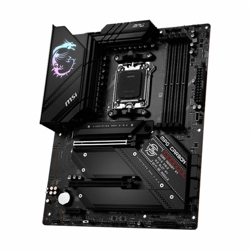 MSI MPG B650 CARBON WIFI 6600(OC) DDR5 Soket AM5 HDMI DP M.2 USB 3.2 ATX Anakart