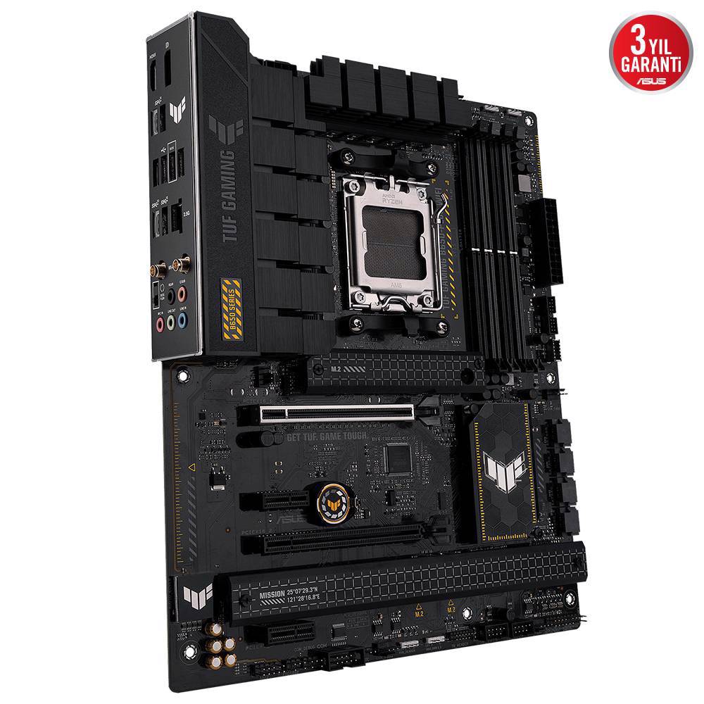 ASUS TUF GAMING B650-PLUS WIFI 6400MHz OC DDR5 Soket AM5 M.2 HDMI DP ATX Anakart