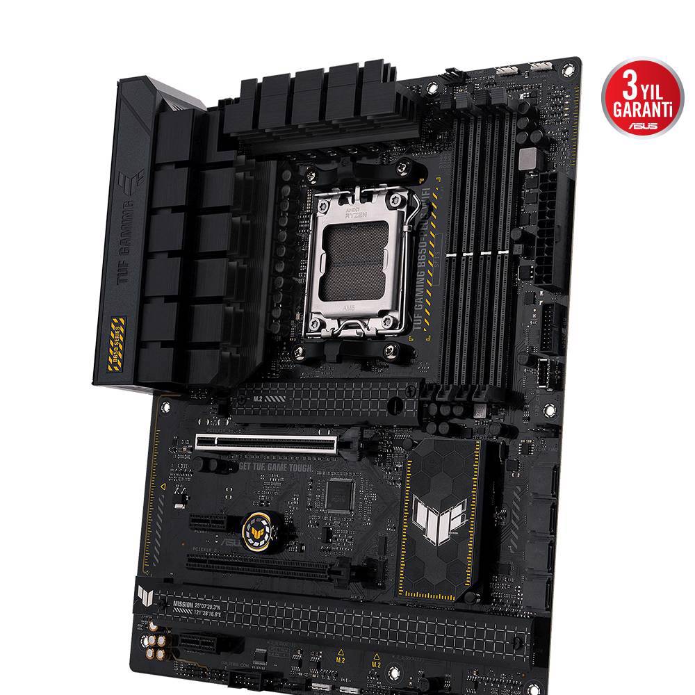 ASUS TUF GAMING B650-PLUS WIFI 6400MHz OC DDR5 Soket AM5 M.2 HDMI DP ATX Anakart