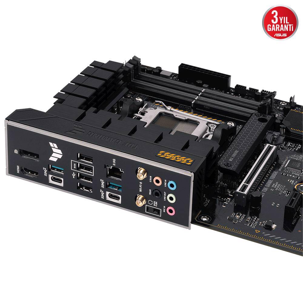 ASUS TUF GAMING B650-PLUS WIFI 6400MHz OC DDR5 Soket AM5 M.2 HDMI DP ATX Anakart