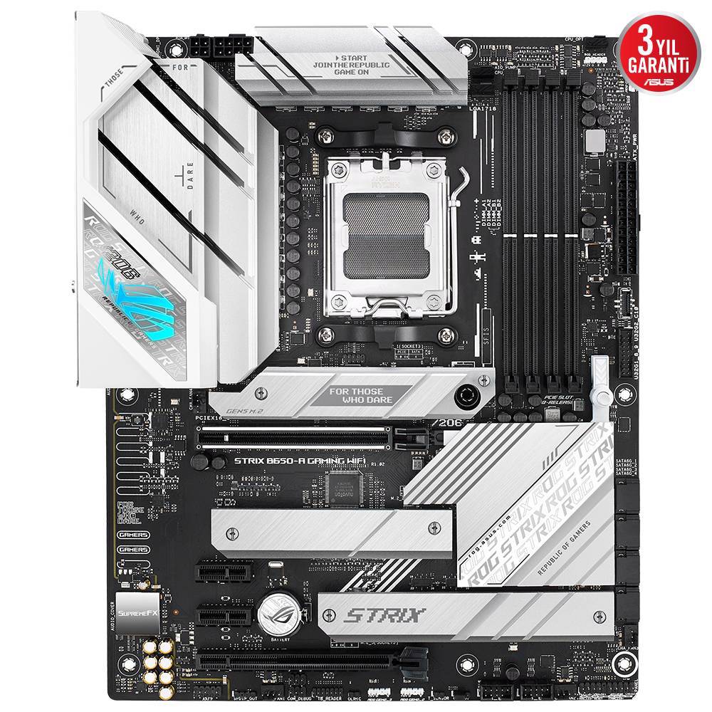 ASUS ROG STRIX B650-A GAMING WIFI 6400MHz(OC) DDR5 Soket AM5 M.2 HDMI DP ATX Anakart