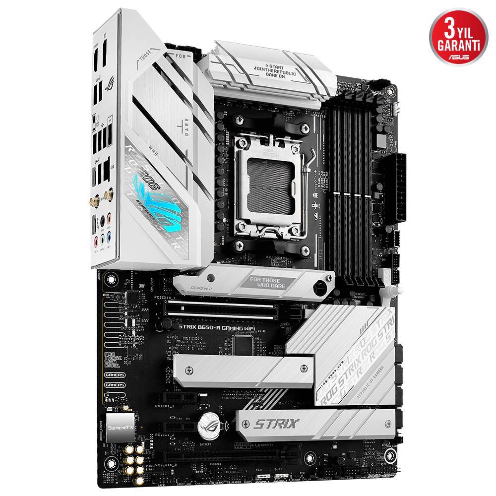 ASUS ROG STRIX B650-A GAMING WIFI 6400MHz(OC) DDR5 Soket AM5 M.2 HDMI DP ATX Anakart