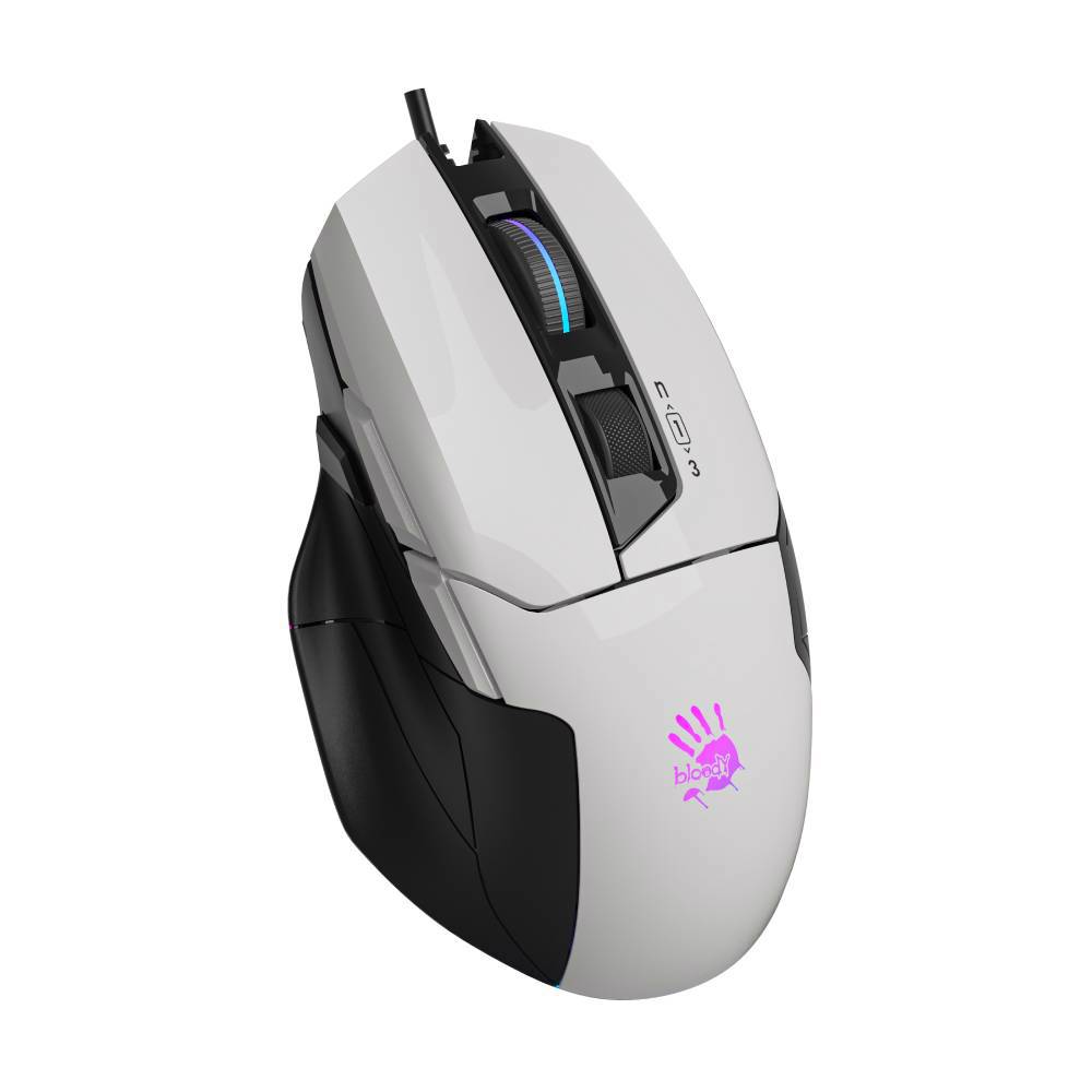 A4Tech Bloody W70 MAX 10000DPI Beyaz Kablolu RGB Gaming Mouse