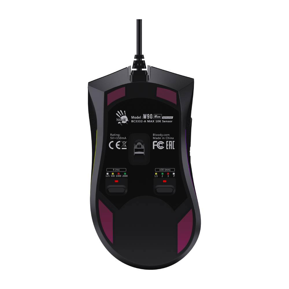 A4Tech Bloody W90 MAX 10000DPI Siyah Kablolu RGB Gaming Mouse