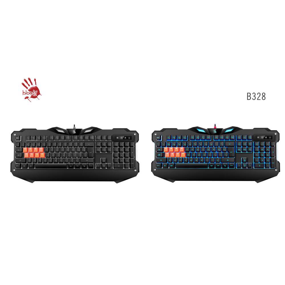 A4Tech Bloody B328 Q Optical Switch( Q,W,E,R,A,S,D,F) Neon Aydınlatmalı Mekanik Gaming Klavye