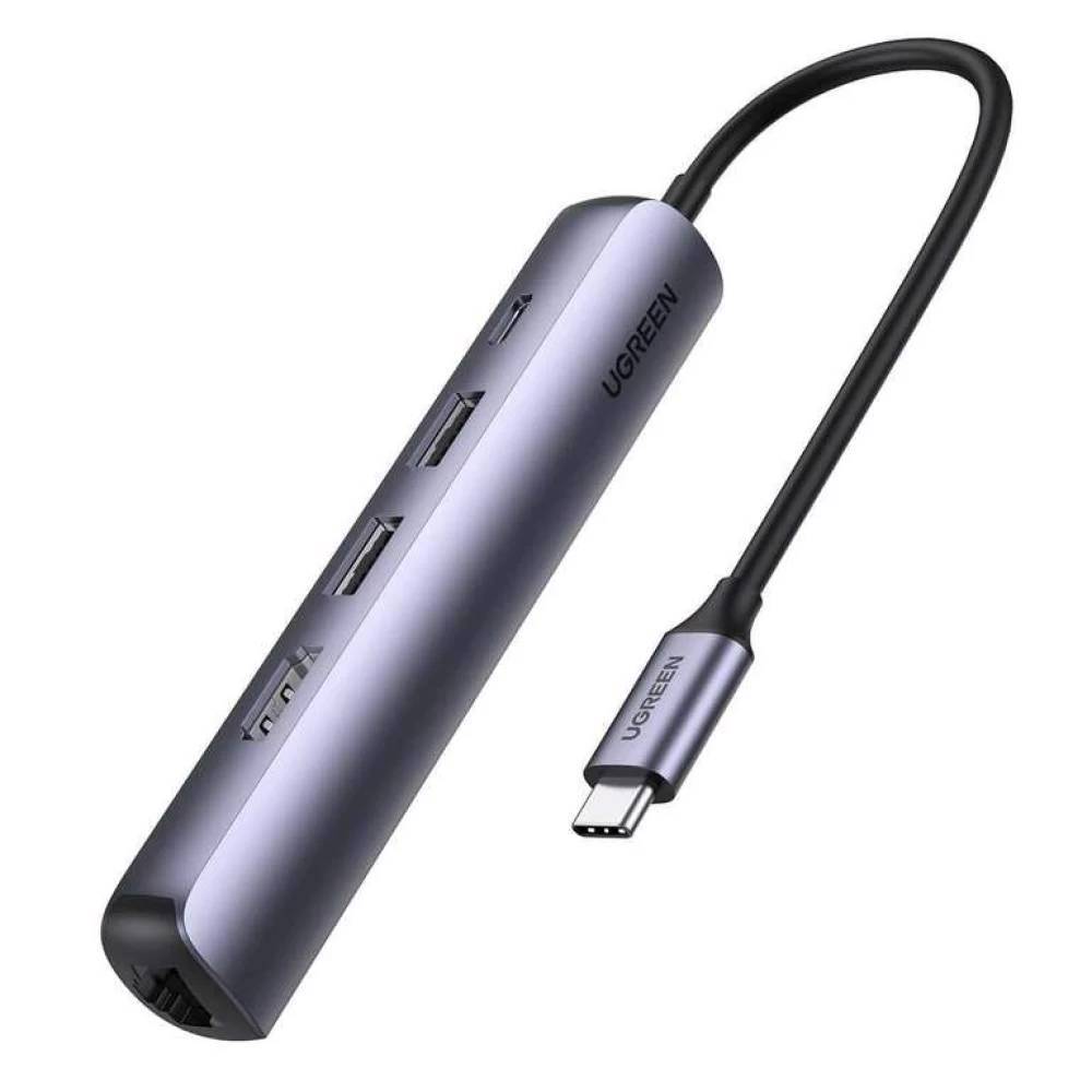 UGREEN Type-C to USB PD 100W Şarj Desteği 1Gbps Ethernet 4K HDMI Çoklayıcı Adaptör