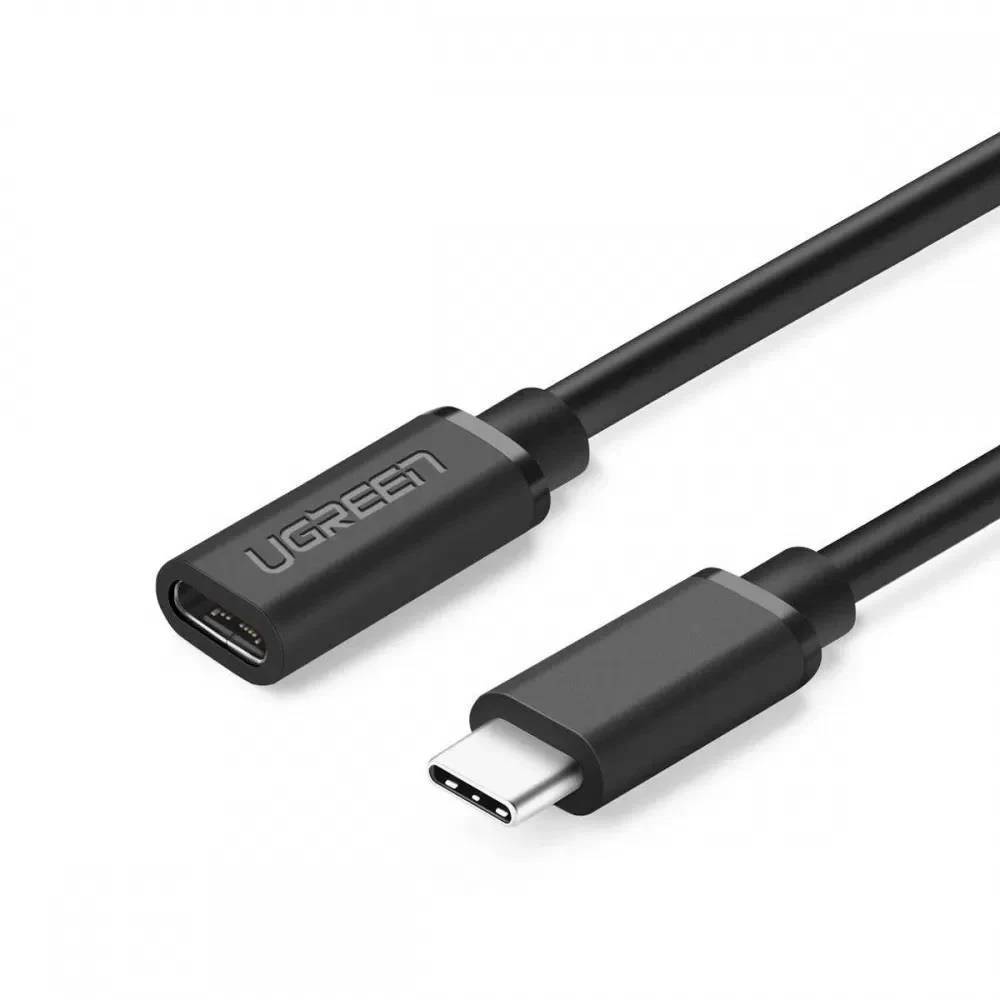 Ugreen USB 3.1 Thunderbolt 3 Type-C Erkek to Type-C 50cm Dişi Uzatma Kablosu