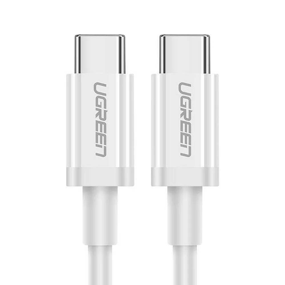 UGREEN Type-C to Type-C 3A 1 Metre Beyaz Hızlı Şarj ve Data Kablosu