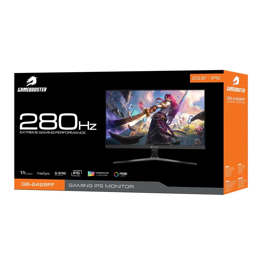 GameBooster GB-2428FF 23.8" 280Hz 1ms FreeSync G-Sync HDMI DP FHD SS IPS Flat Gaming Monitör