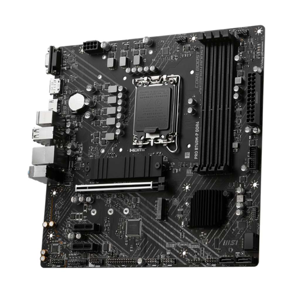 MSI PRO B760M-P DDR4 4800MHz(OC) DDR4 Soket 1700 M.2 HDMI DP VGA mATX Anakart