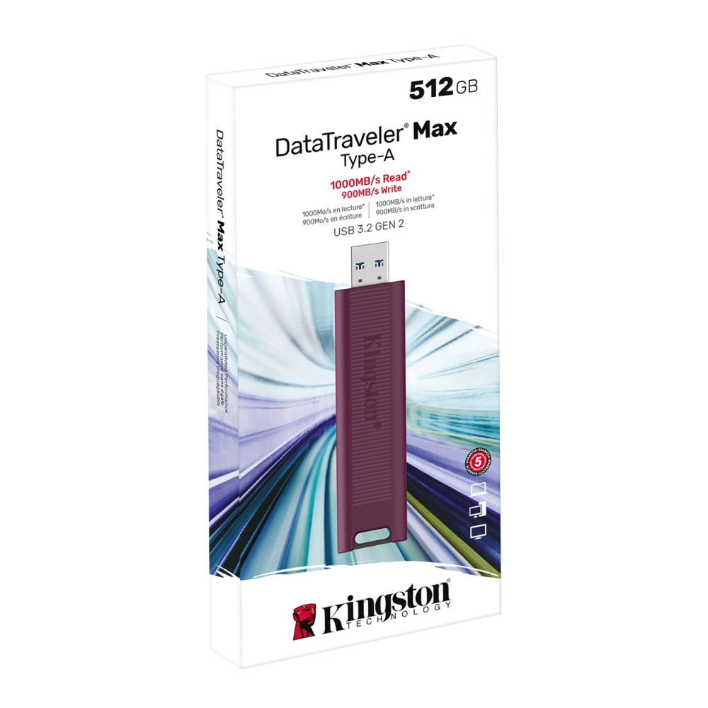 Kingston 512GB DataTraveler Max 1000MB/900MB USB 3.2 Gen 2 USB Bellek