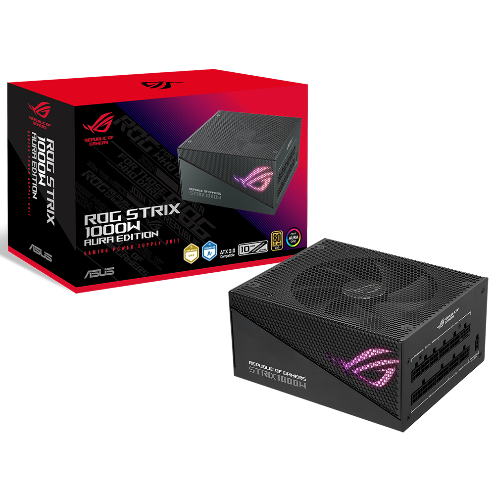 ASUS ROG STRIX 1000W 80+ Gold AURA ATX3.0 PCIe5.0 Full Modüler 135mm Fanlı PSU