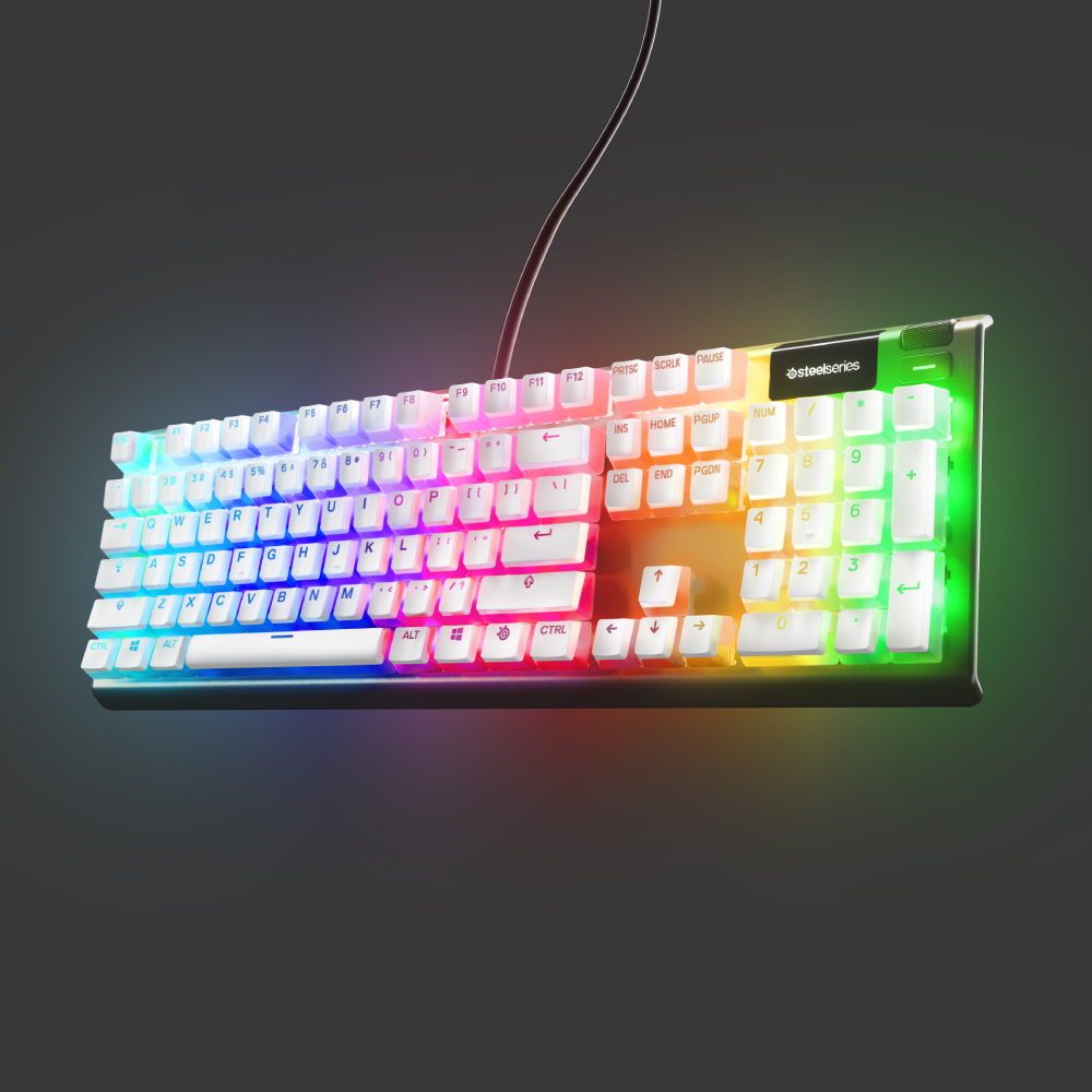 SteelSeries PrismCaps Beyaz Double Shot PBT Tuş Takımı