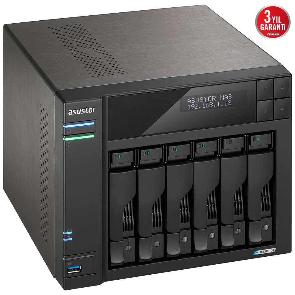 ASUSTOR Lockerstor 6 Gen 2 AS6706T Intel Celeron N5105 8GB DDR4 NAS Depolama Cihazı