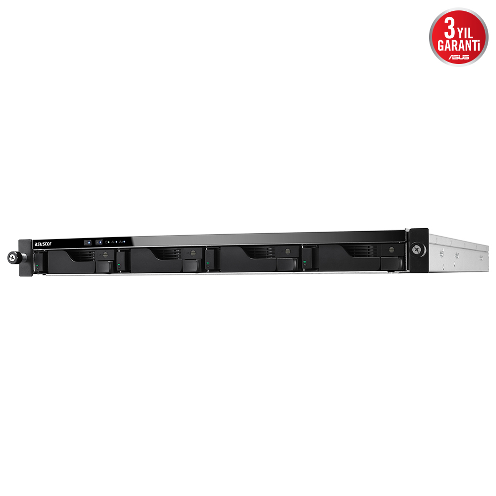 ASUSTOR Lockerstor 4RS AS6504RS Intel Atom C3538 8GB DDR4(128GB Ram Desteği) 4 Yuvalı(4X20TB Desteği) 2.5GbE USB 3.2 NAS Depolama Cihazı