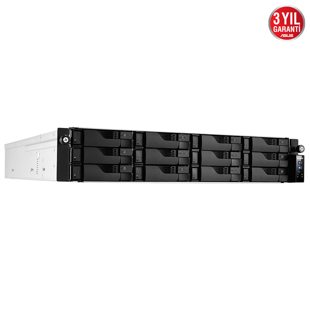 ASUSTOR LOCKERSTOR 12R Pro AS7112RDX Intel Xeon E-2224 8GB DDR4 M.2 USB 3.2 PSU NAS Depolama Cihazı