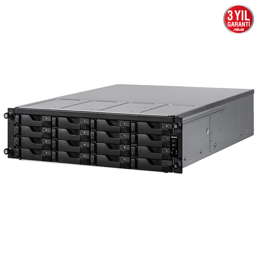 ASUSTOR Lockerstor 16R Pro AS7116RDX Intel E-2224 8GB DDR4 ECC USB 3.2 PSU NAS Depolama Cihazı