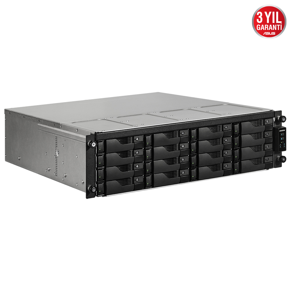 ASUSTOR Lockerstor 16R Pro AS7116RDX Intel E-2224 8GB DDR4 ECC USB 3.2 PSU NAS Depolama Cihazı