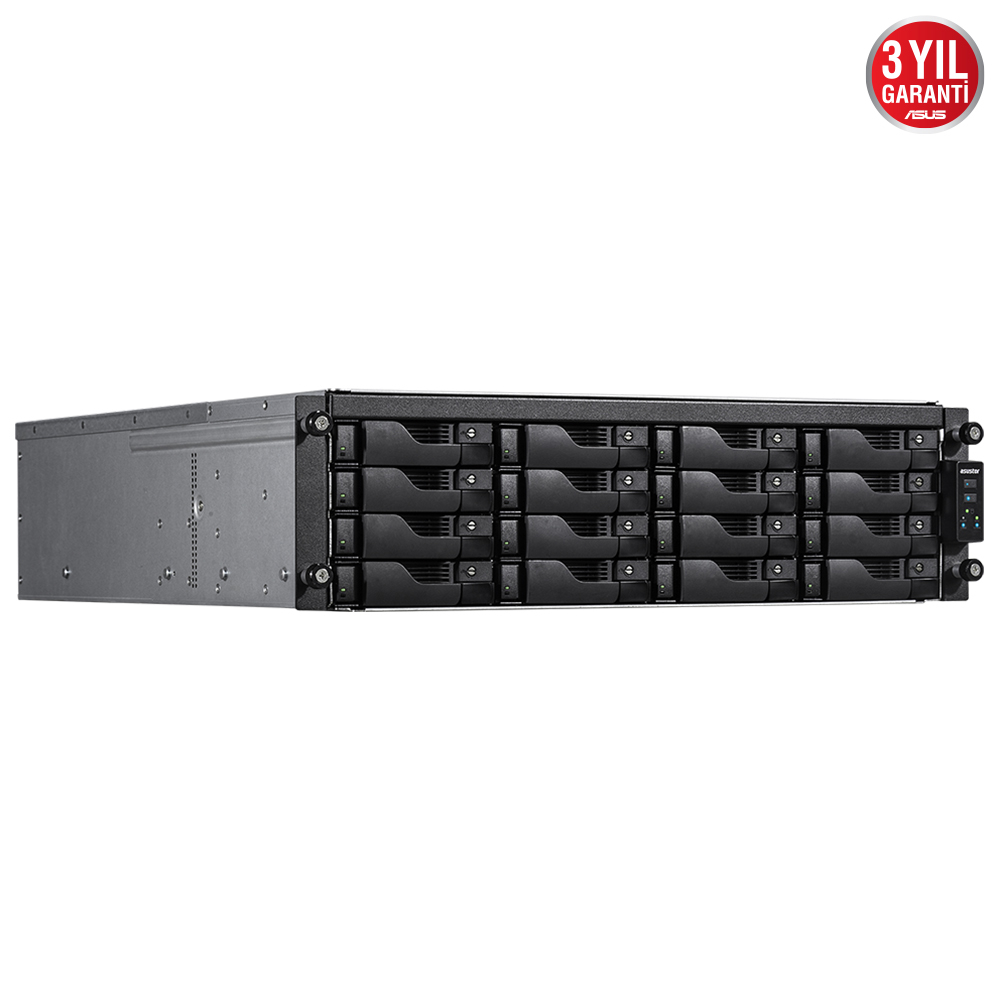 ASUSTOR Lockerstor 16R Pro AS7116RDX Intel E-2224 8GB DDR4 ECC USB 3.2 PSU NAS Depolama Cihazı