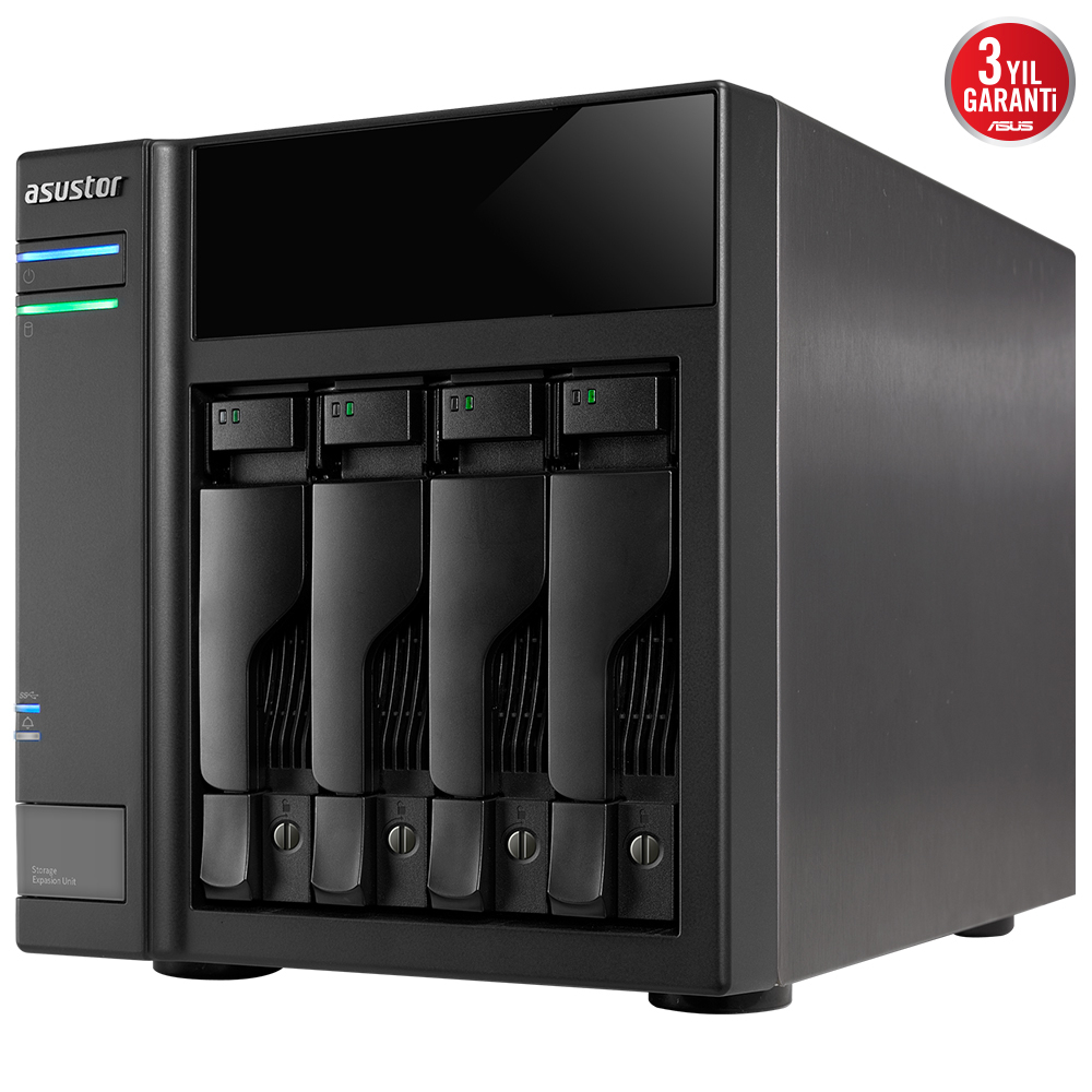 ASUSTOR AS6004U 4 Yuvalı 4X18TB Desteği NAS Depolama Genişletici