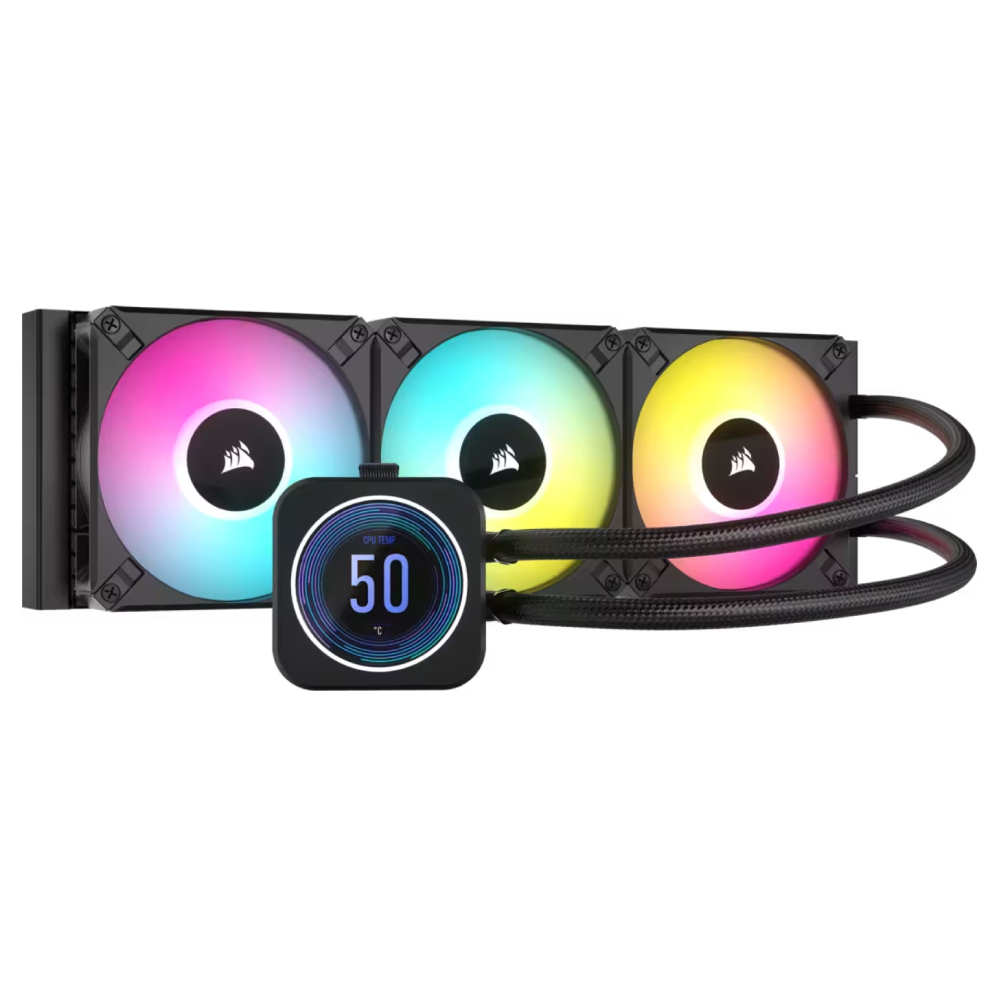 CORSAIR iCUE H150i ELITE LCD XT 360mm Display RGB Islemci Sivi
