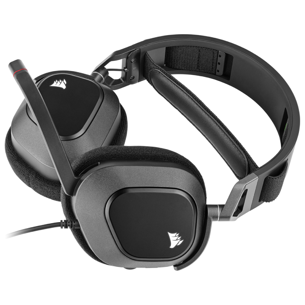 CORSAIR HS80 USB Dolby Audio RGB 7.1 Surround Siyah Kablolu Gaming Kulaklık